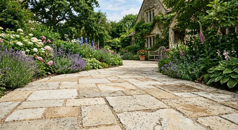 Limestone Patio Installation in Fairfield County, CT