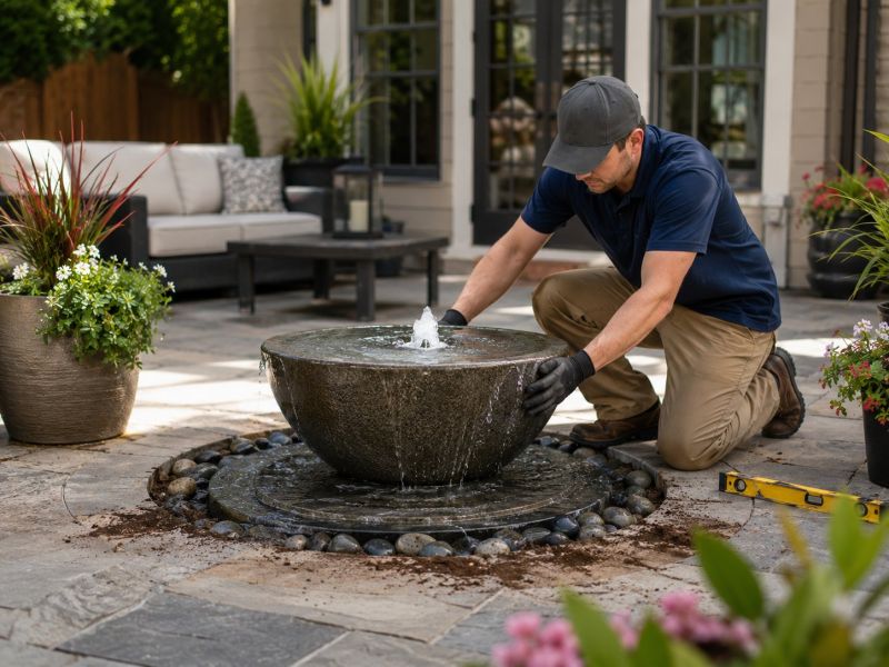 Patio Fountain Installation in Honolulu, HI