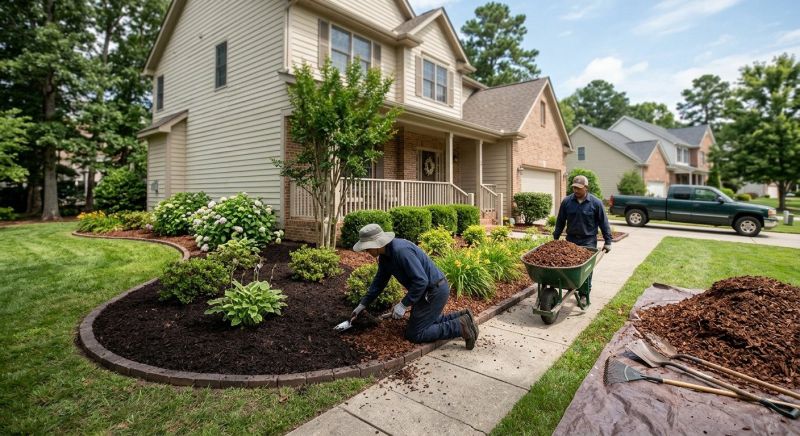 Black Mulch Installation in Ventura County, CA