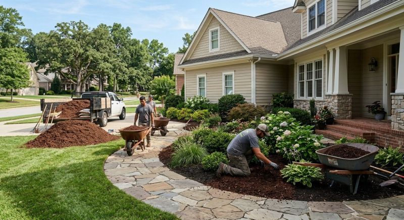 Cedar Mulch Installation in Ventura County, CA