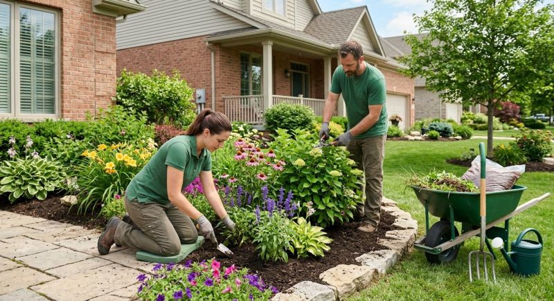 Flower Bed Mulching in Ventura County, CA