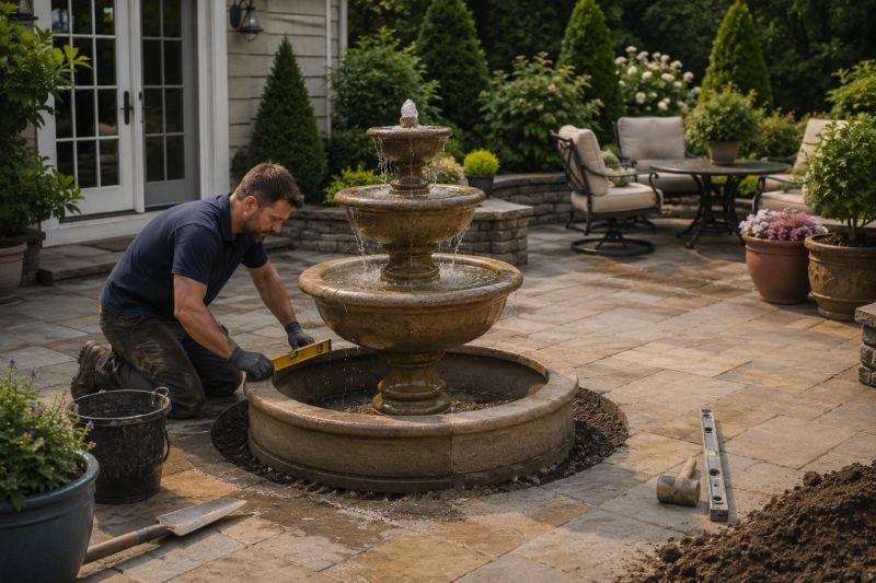 Garden Fountain Installation in Honolulu, HI